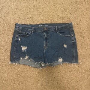 Old Navy Frayed Hem Blue Jean Shorts